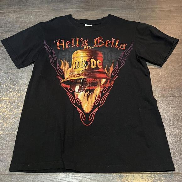 Vintage Acdc Hells Bells T Shirt 00s Medium - Picture 2 of 4